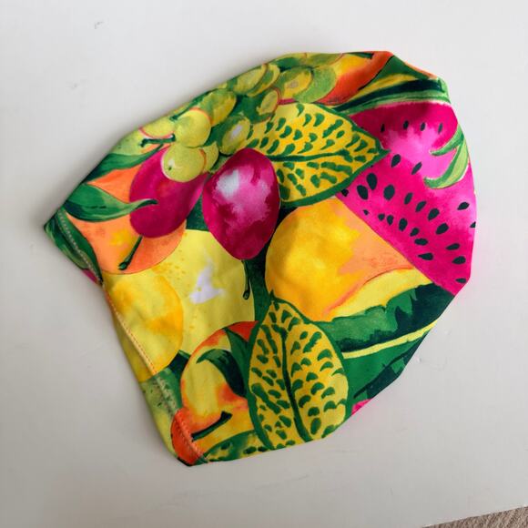 Janie and Jack Bright Yellow Fruit Print Baby Headwrap Swim 12-24 months - Picture 3 of 3